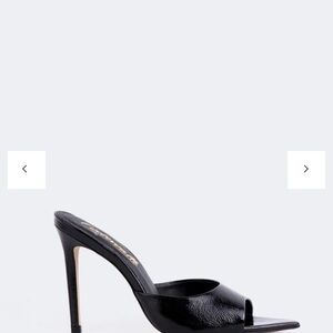 Black High Heel Slide Sandal - Women